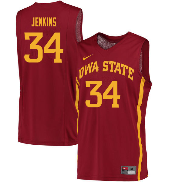 Men #34 Nate Jenkins Iowa State Cyclones College Basketball Jerseys Sale-Cardinal